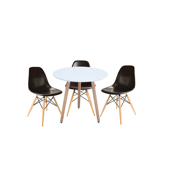 Set mesa jedina circular 80  sillas holly 4 pesonas 